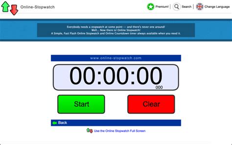 Free Online Stopwatch.